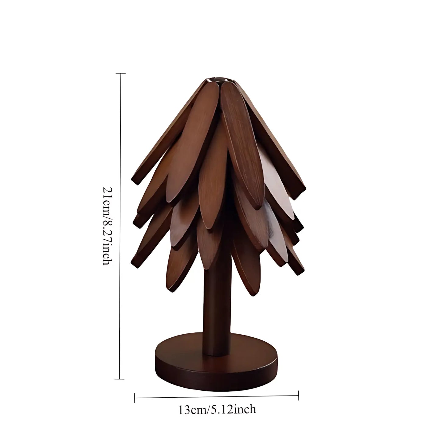 Natural Foldable Black Walnut Wooden Trivet Set, Heat-Resistant Tree Design with 4 Trivets & Stand, Wood Coasters for Hot Pots, Pans, Bowls, Kitchen Accessories Tableware Couple Gifts Birthday Tree-Shaped Tiktokshopspringglowup Iron